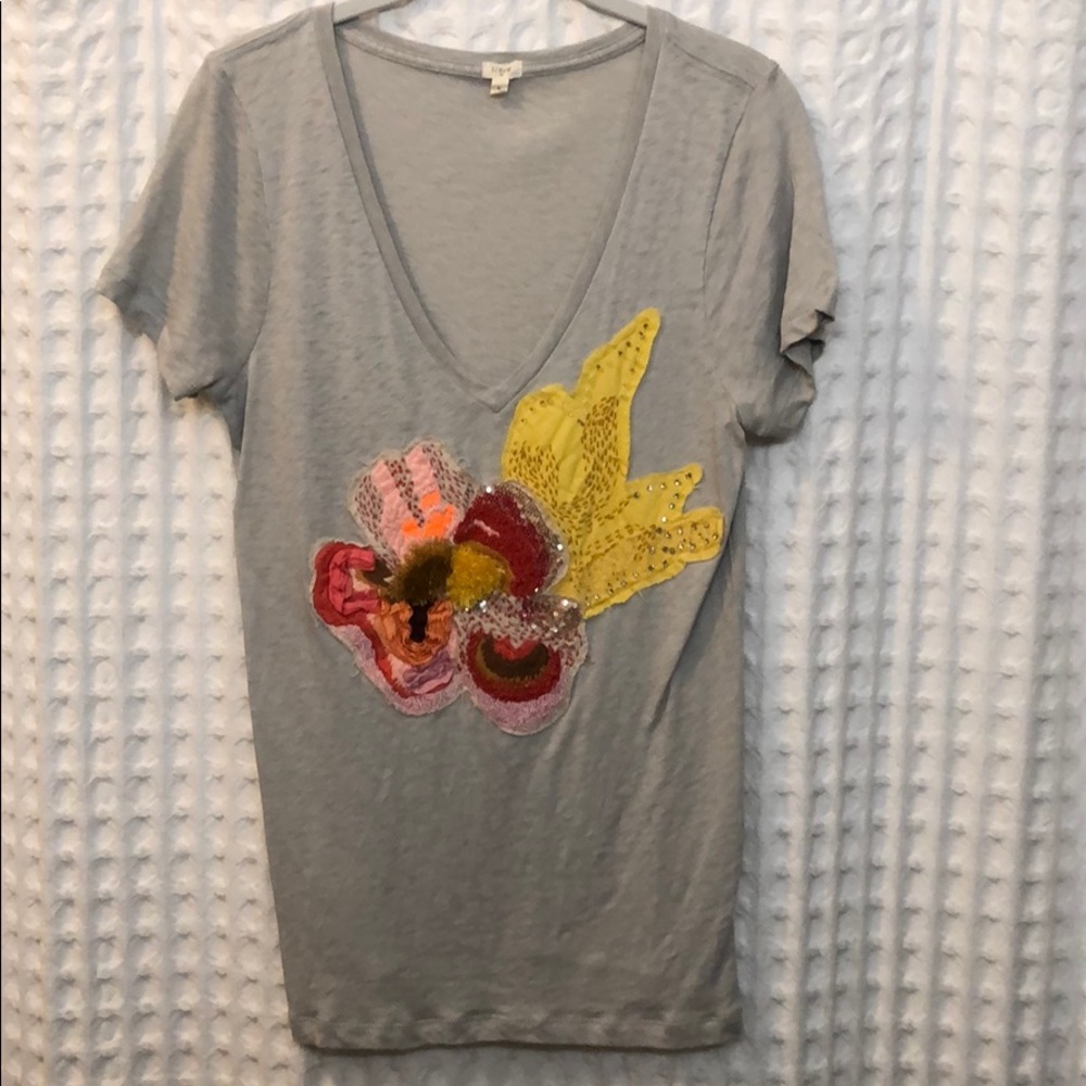 JCrew embellished T-shirt.
